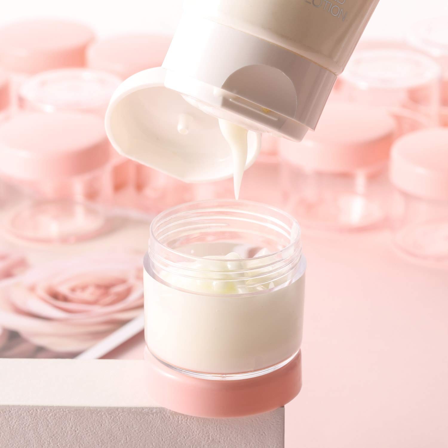 Btyms 100 Count 20G Sample Containers Lidsrefillable Cosmetic Containers Small