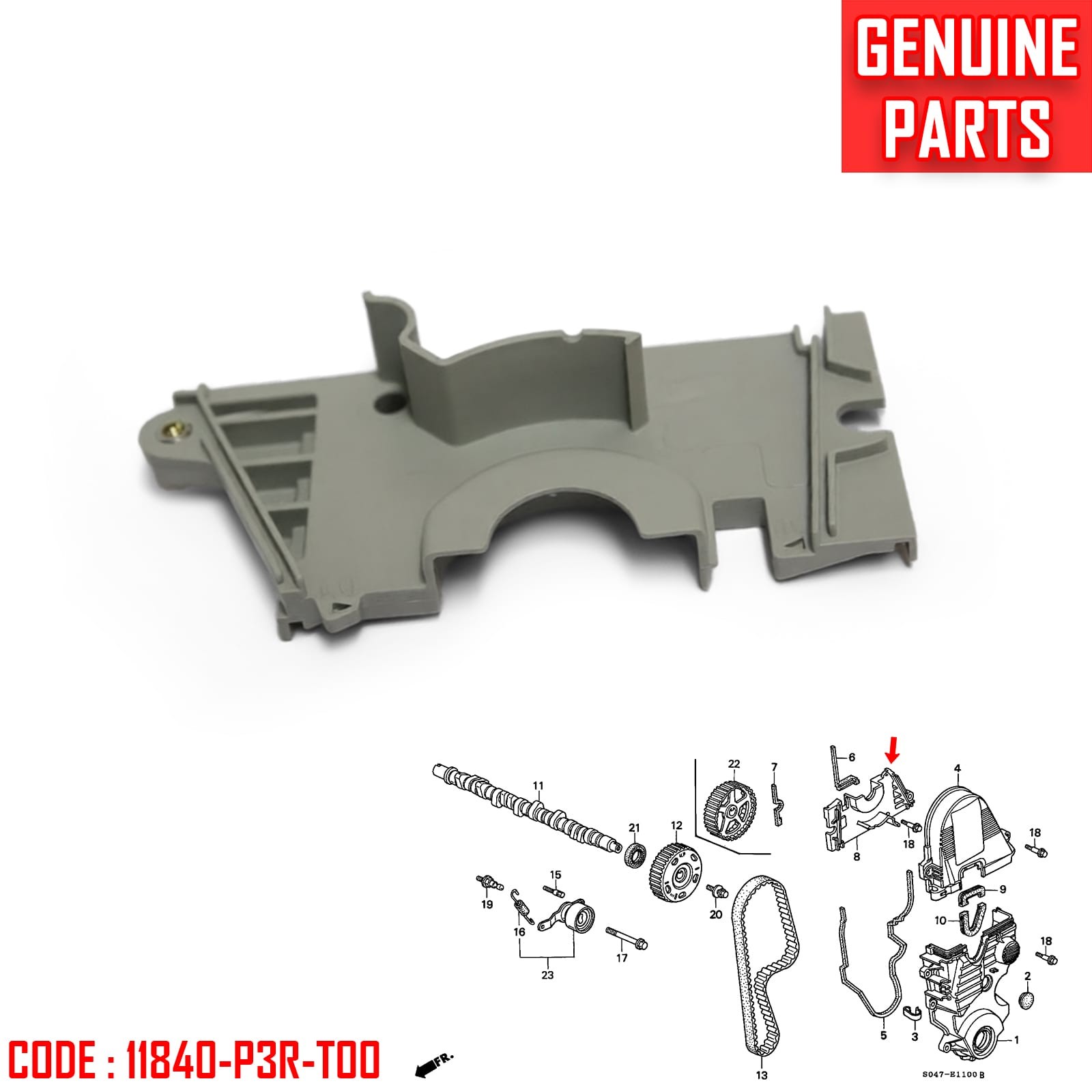Engine Upper Timing Belt Cover 1996-2002 For Honda City 3A2 3A3 Civic EK