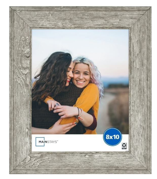 Mainstays 8×10 Rustic Gray Decorative Tabletop Picture Frame