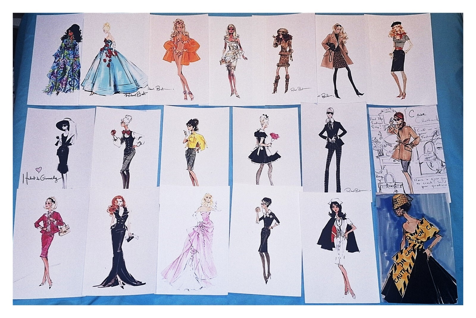 Robert Best Barbie Fashionista Vintage Style Girls Room Wall Art Prints