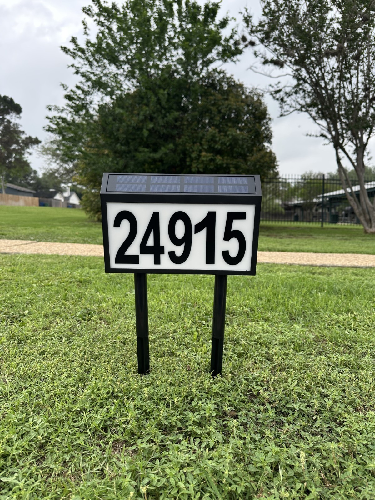 Solar House Numbers Light Waterproof LED Solar Powered Address Sign for Home