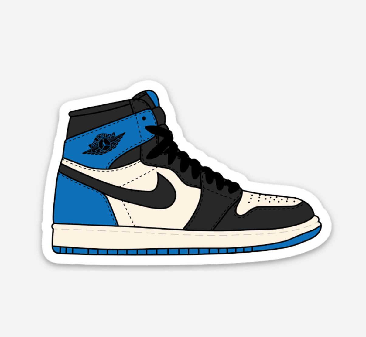 3″ Jordan 1 Sticker Sneakers Nike Decal Matte Finish Chicago Bred Mocha Royal
