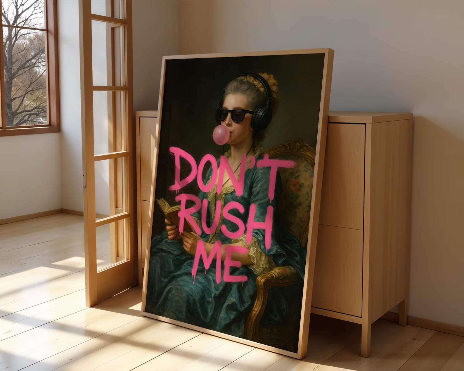 Funny Graffiti Wall Art DØn₮ Rush Me Trendy Girly Maximalist Print