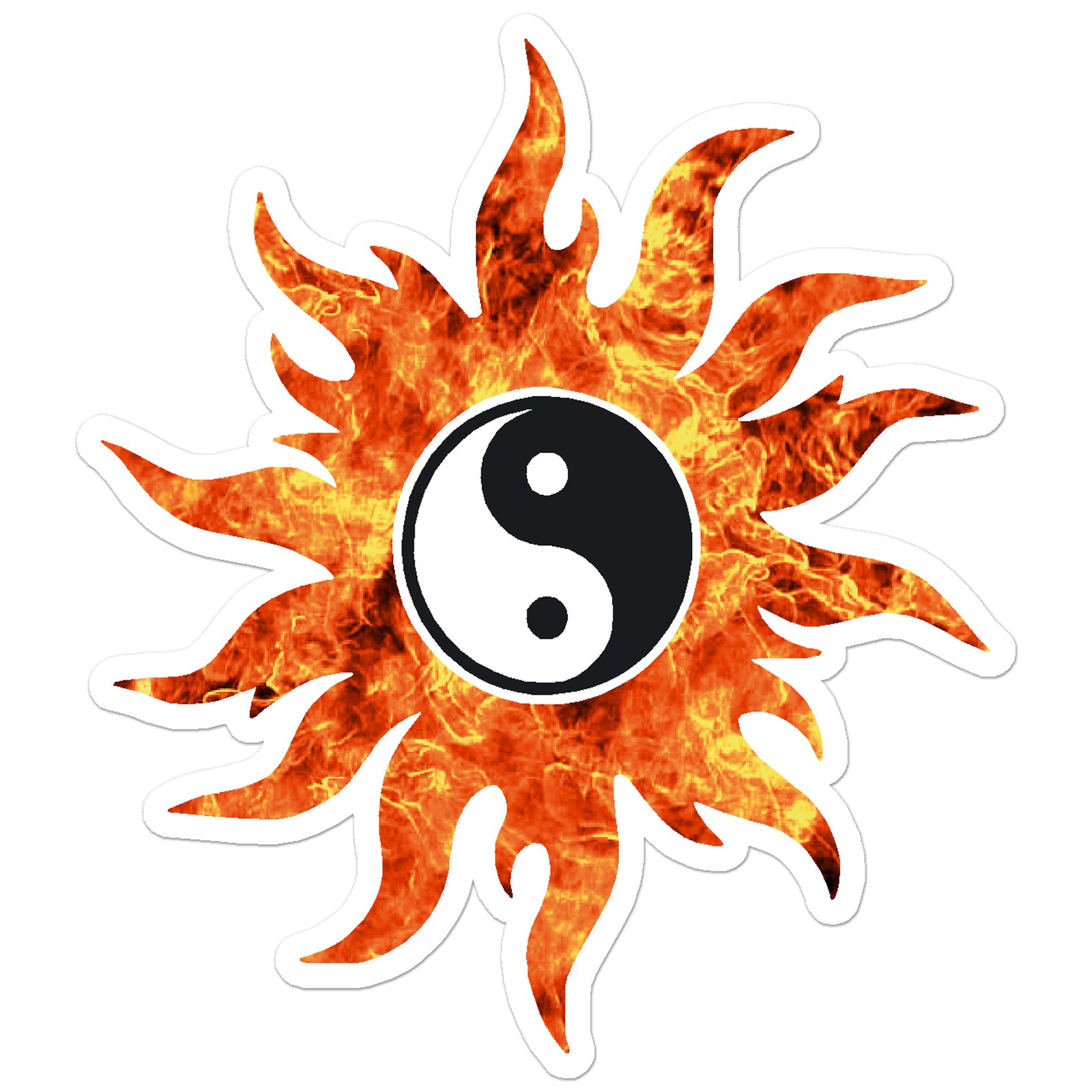 Yin Yang Sun – Vinyl Decal Sticker – Car Window Laptop – ebn12050