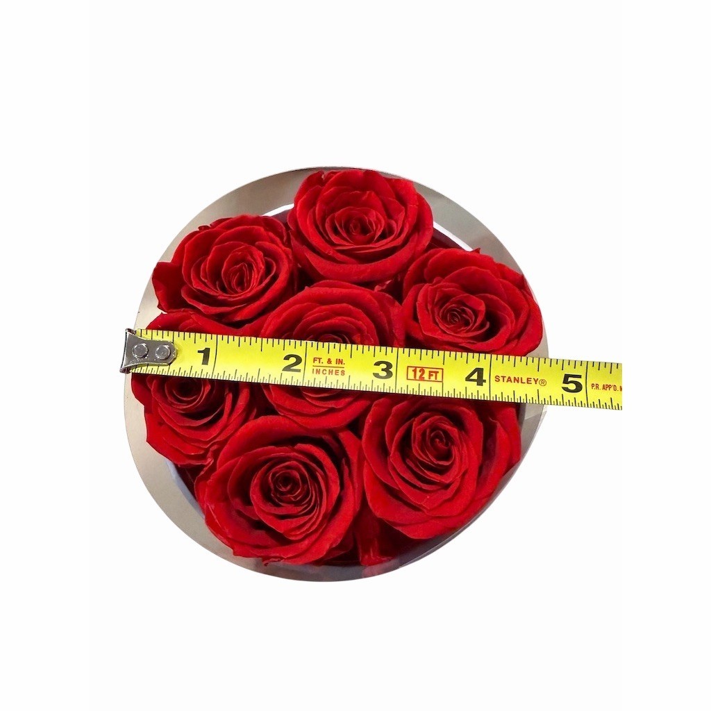 NEW REALRed Rose Arrangement in White Round Hat Box Romantic All Occasions Decor