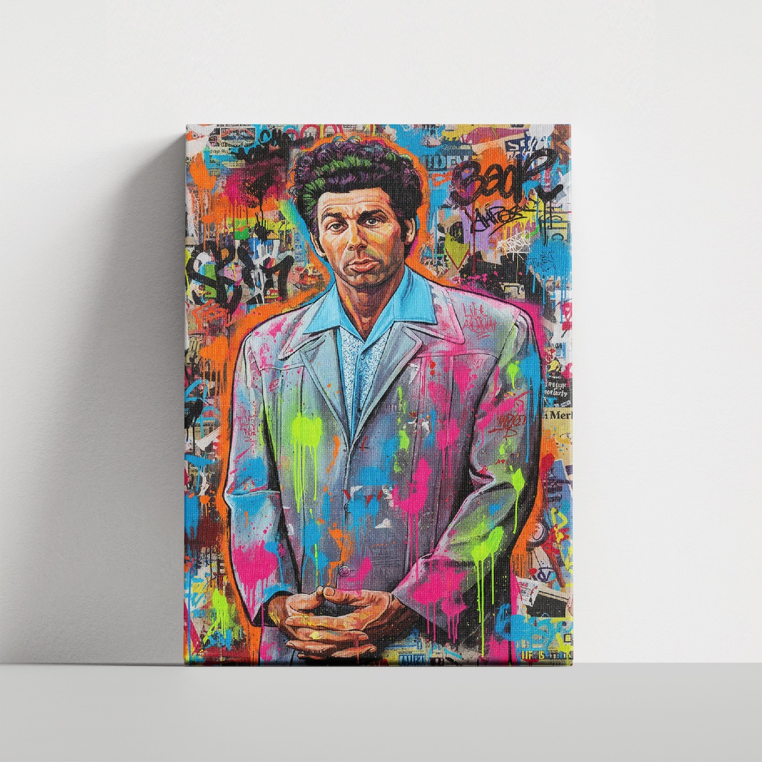 The Kramer Portrait – Graffiti Cosmo Ready to Hang Canvas Art Seinfeld 36 x 24