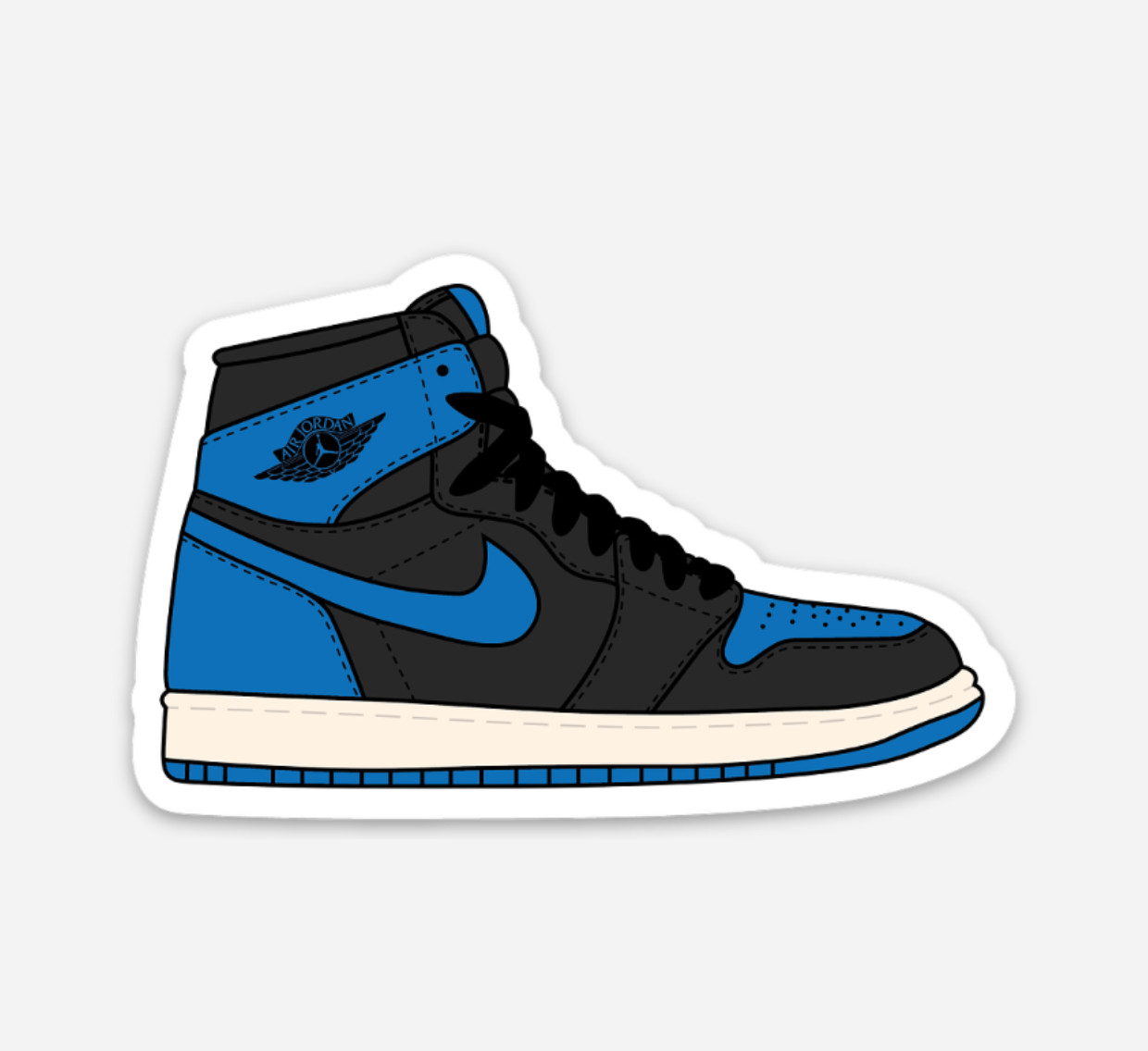 3″ Jordan 1 Sticker Sneakers Nike Decal Matte Finish Chicago Bred Mocha Royal