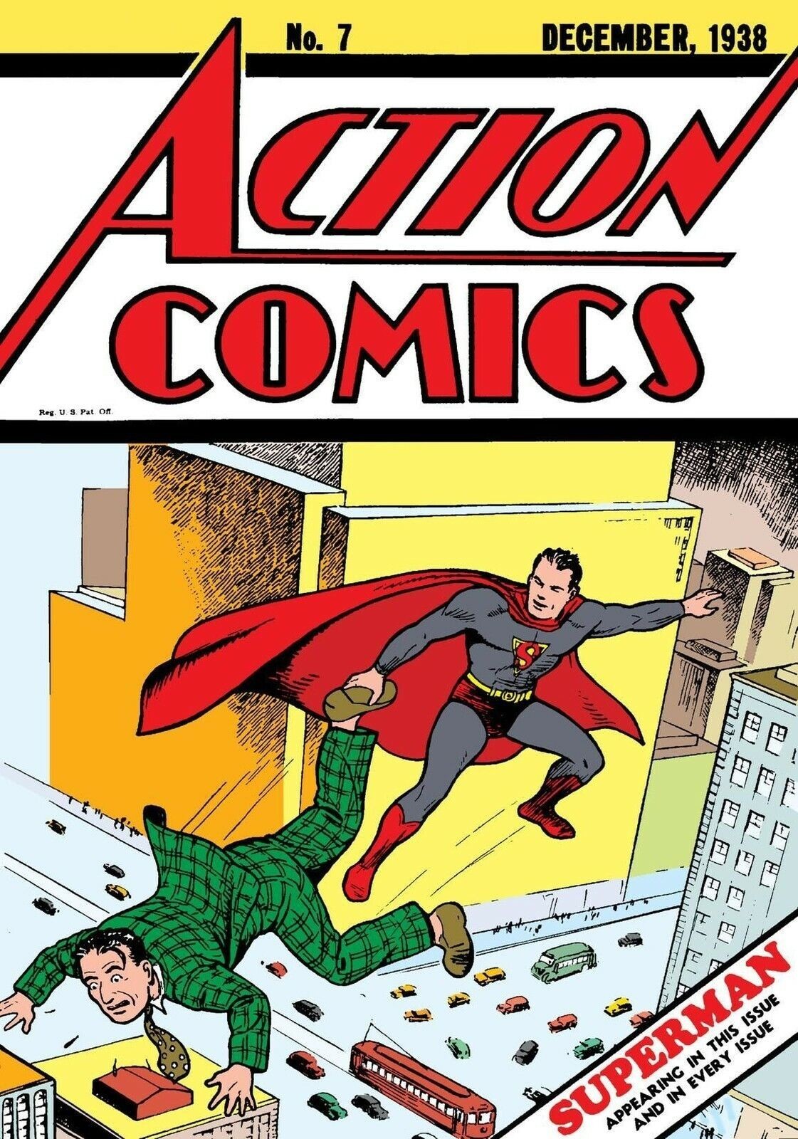 ACTION COMICS #7 COMIC BOOK COVER Poster print 11″x17″ inches