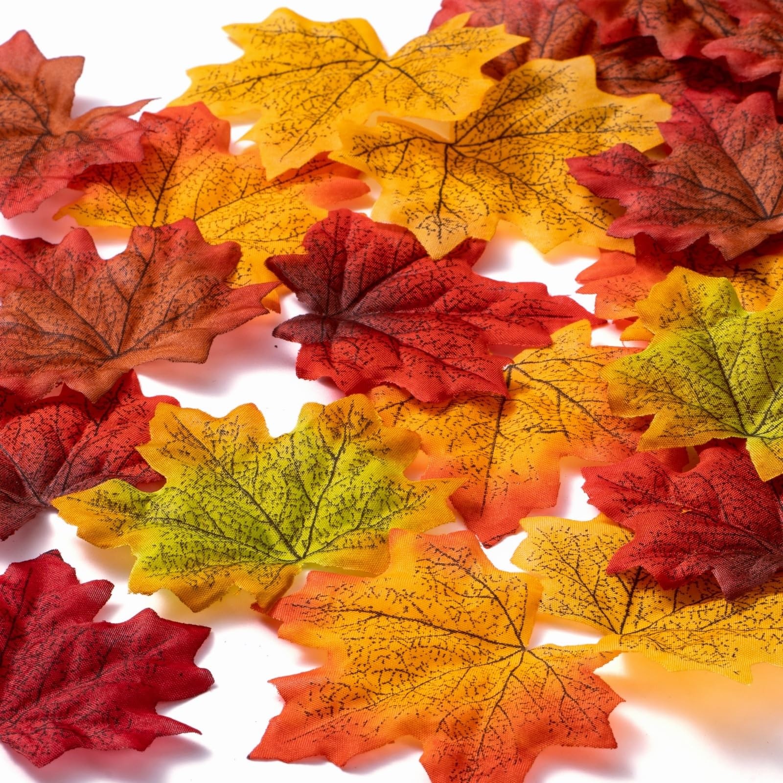 360 Pcs 8cm/3.1inch Artificial Maple Leaves 6 Colors Fall Leaves Thanksgiving…