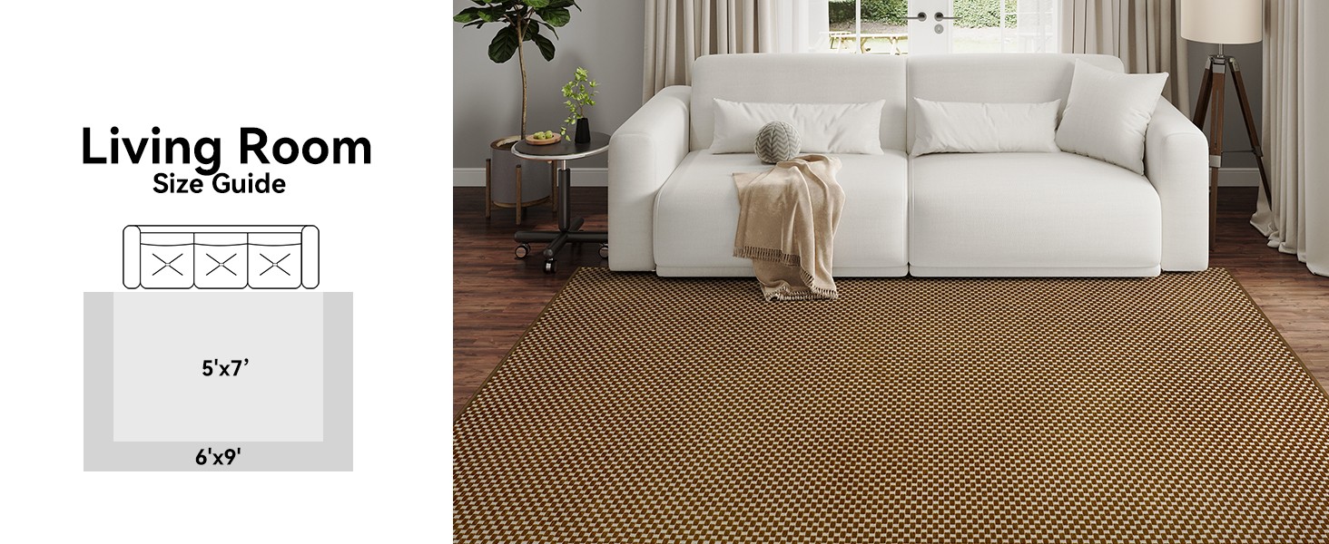 3×5 ft Area Rug Entryway Runner Rug Non Slip Washable, Boho Woven Kitchen Runner