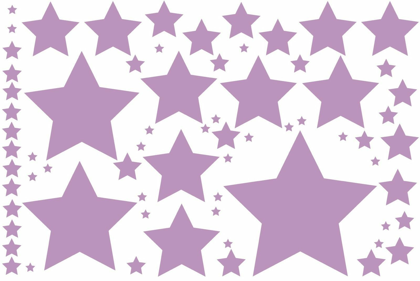 Rapid Vinyl 69 Random Various Sized Star Vinyl Decal Stickers Removable