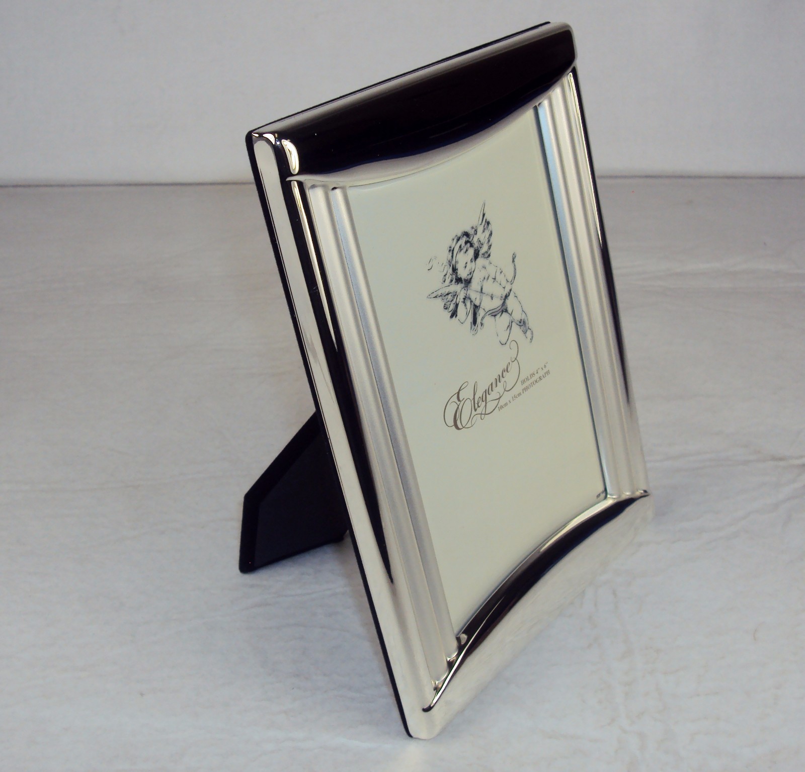 4″ X 6″ Stainless Steel Desktop Photo Frame ~ Elegance, Bi-Directional ~ FR-154