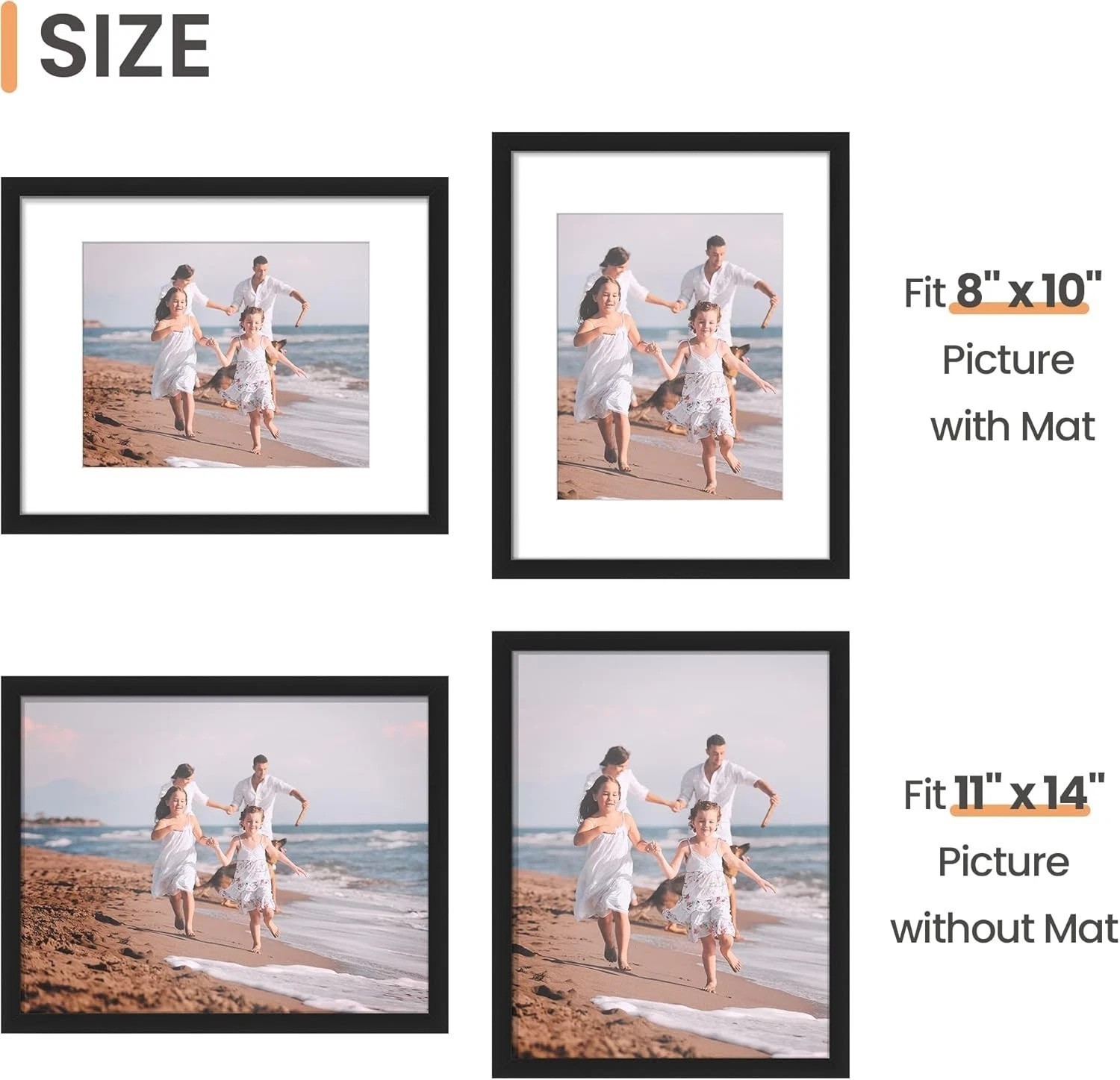 Elegant 11×14 Collage Frame Set – 5 Pieces to Showcase Your Cherished Moments