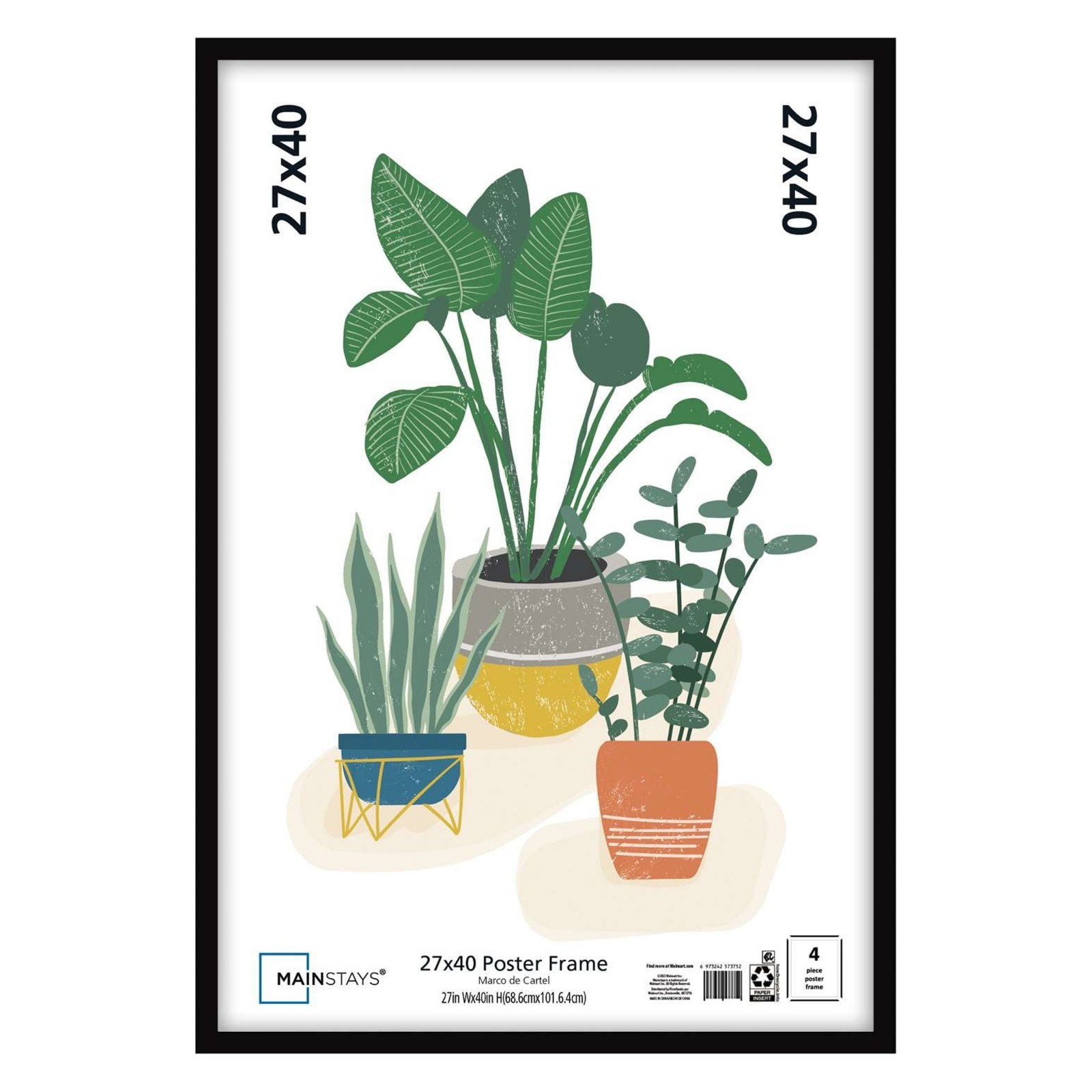 Mainstays 27” x 40” Black Basic Poster Frame