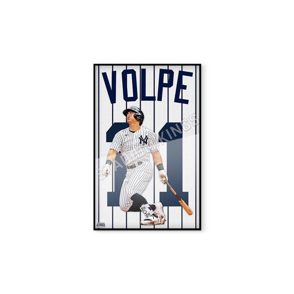 Anthony Volpe New York Yankees Pinstripes Home Jersey Wall Art – 11×17 inches
