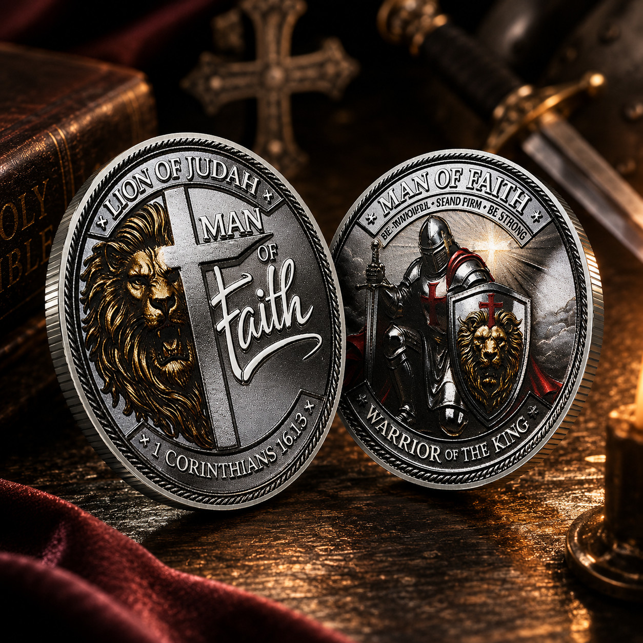 Christian Lion Of Judah Challenge Coin Gift