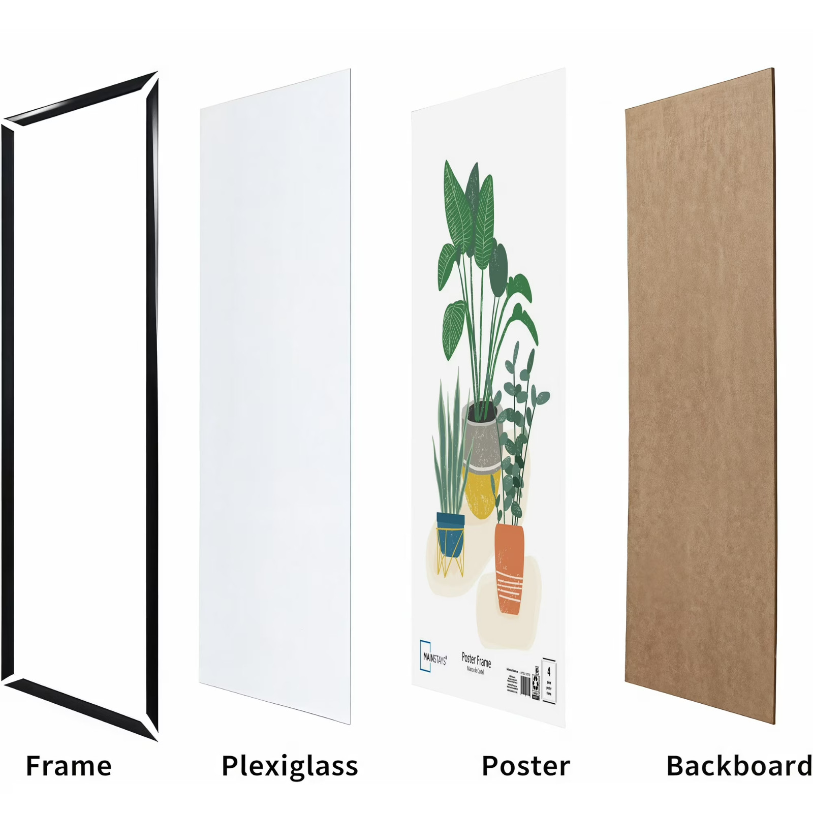 Mainstays – 16×20 Picture Frame – Black Flat Profile Wall Photo Frame