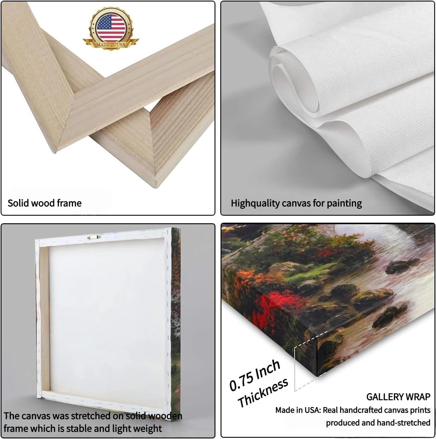 Custom Canvas Printing HD Print Photo Picture on Canvas Art Framed-Made in USA