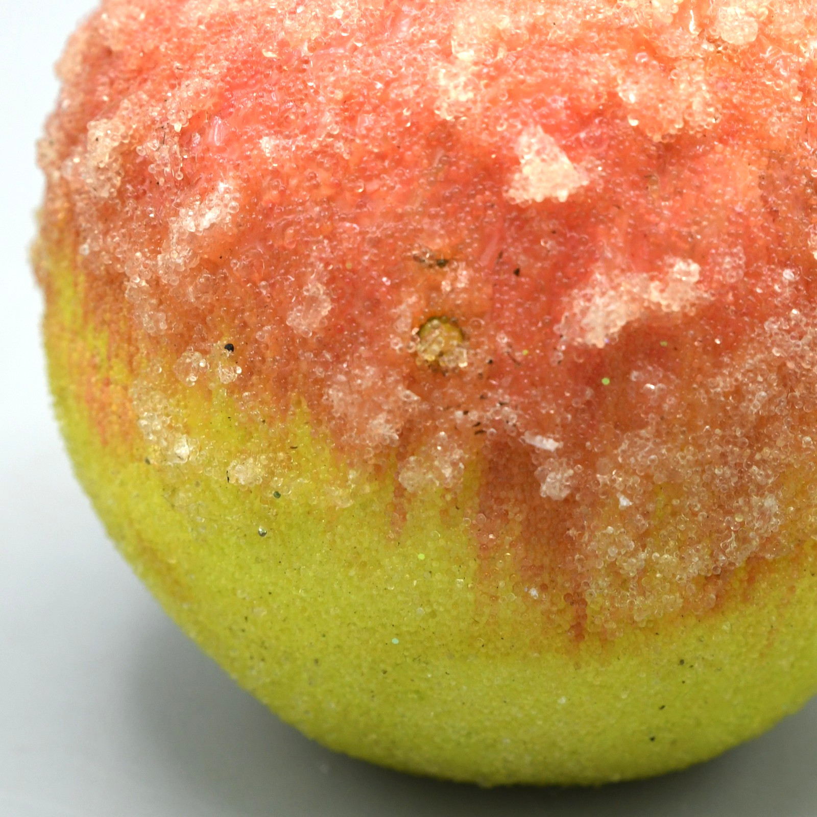 Sugared Faux Apple Ornament Lot of 11 Vintage Farmhouse Cottage Decor 2.75 Inch