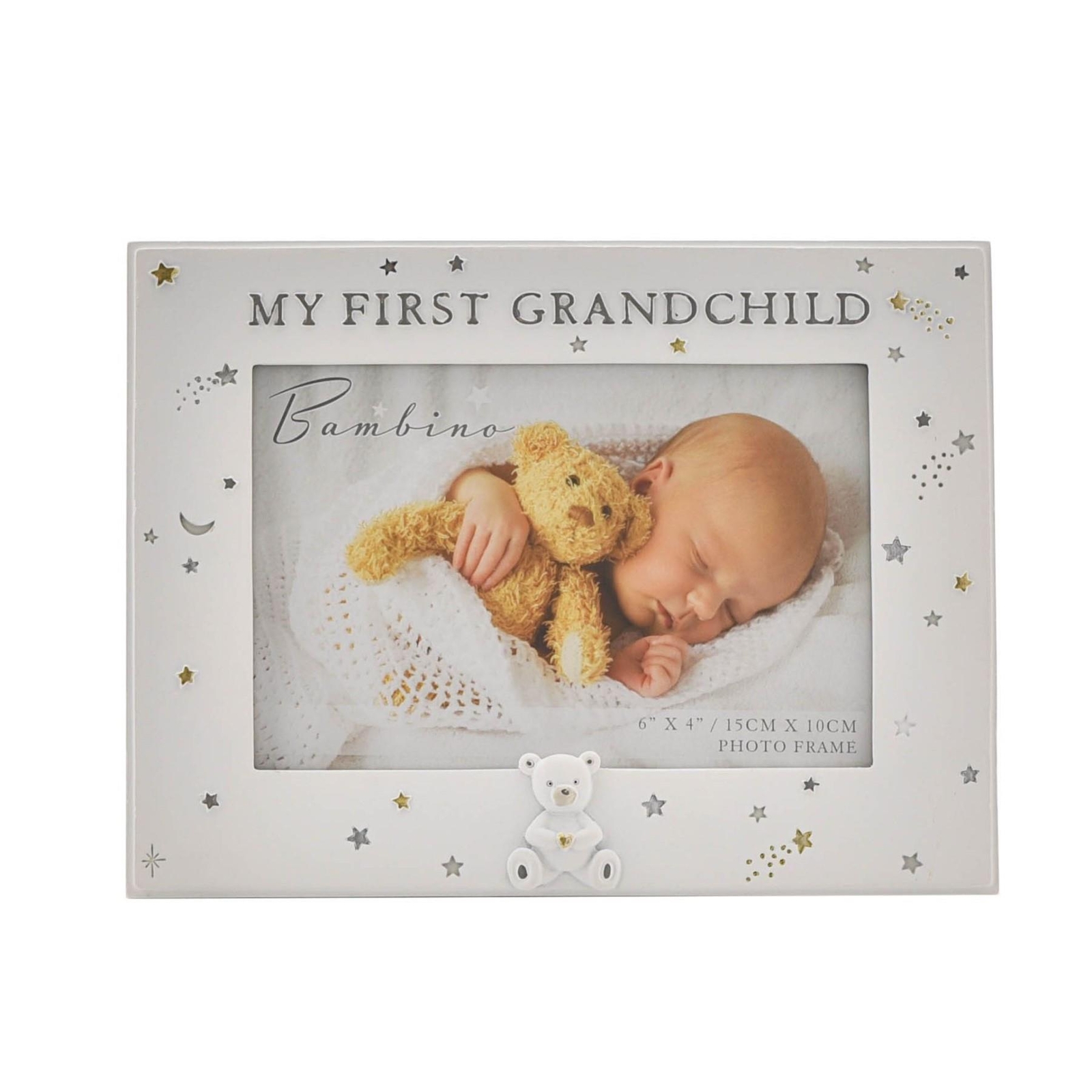 Baby 6” x 4” Photo Frame Bambino Cream Unisex – My First Grandchild