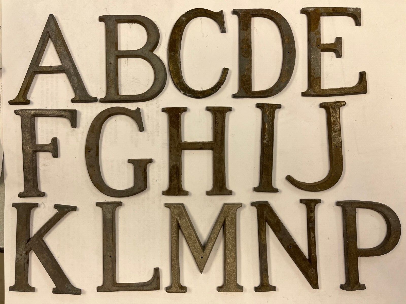 Metal Letters and Numbers 2 1/4 inch long Roman Font price per letter *