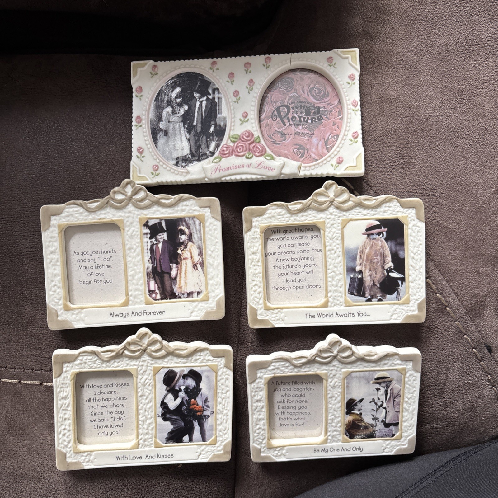 1996 PRETTY AS A PICTURE ASSORTED MINI PICTURE FRAMES – LOT OF 5 (see Descript)