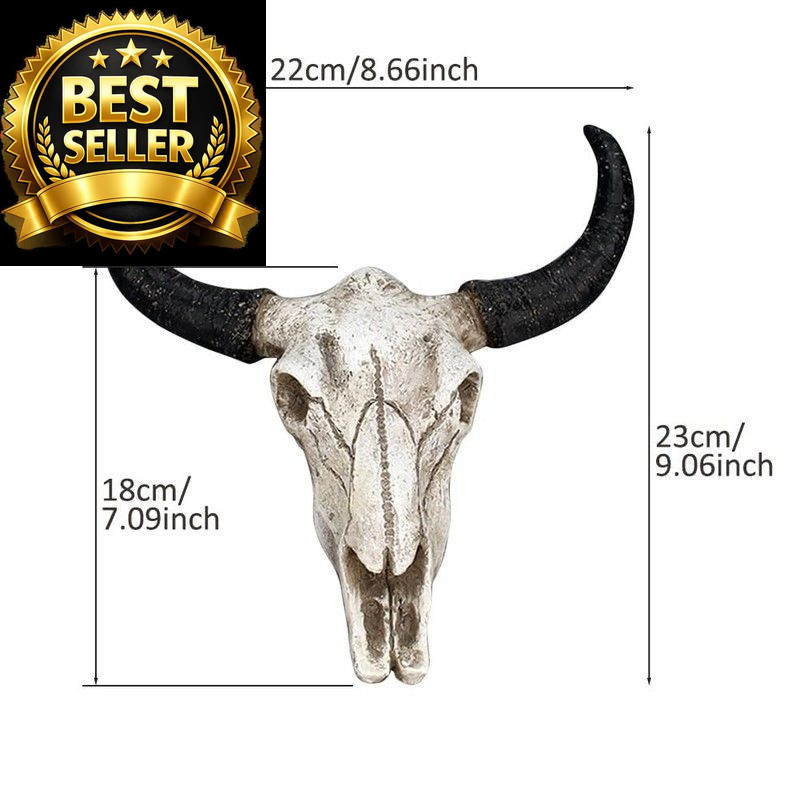 Bull Head Skull Wall Hanging Art Cow free size, As Picture Show