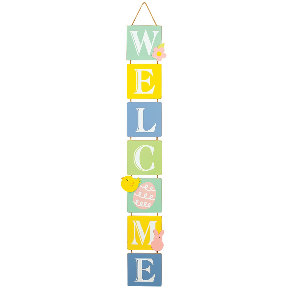 Hanging Welcome Easter Sign, 4″ Long x 31 3/4″ Wide, by Holiday PeakTM