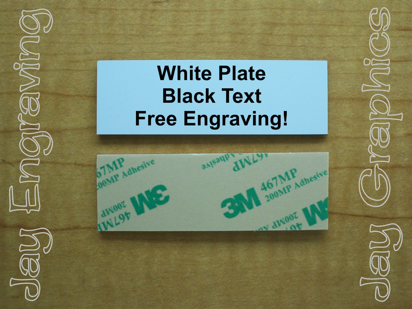 Custom Engraved 1×3 White Tag Sign Plate / Pet Memorial Doorbell Urn Trophy Dog
