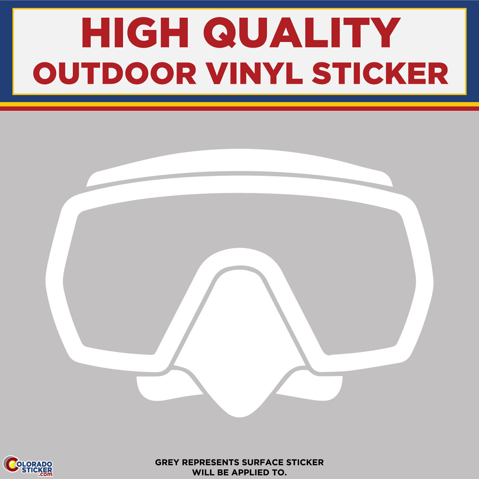 Scuba Mask Die Cut, High Quality Vinyl Stickers