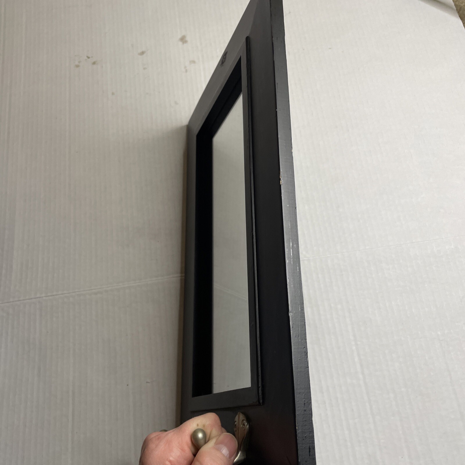 Keys Holder With Hooks Black Framed Mirror Hallway Coat Hook