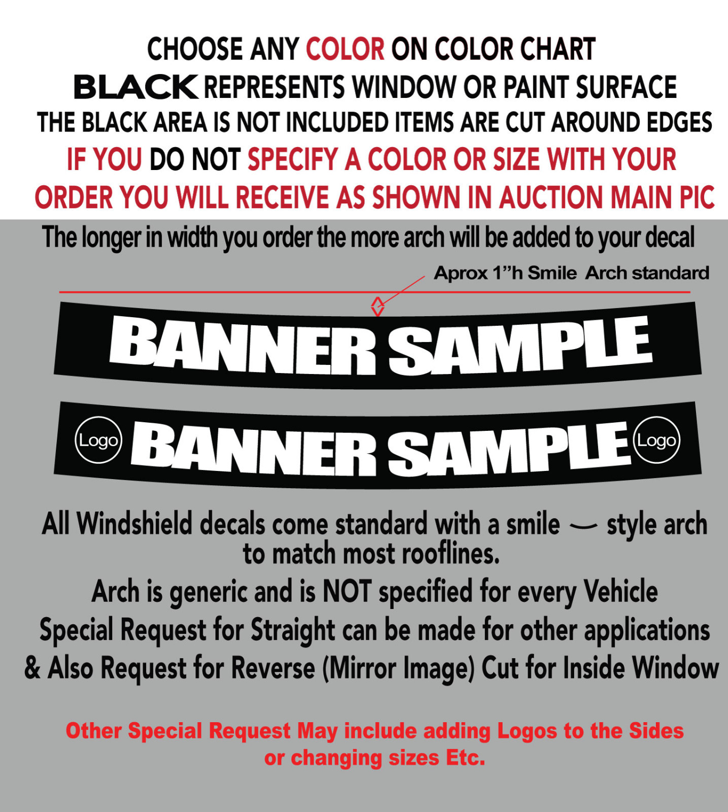 CHARGER WINDSHIELD DECAL STICKER 44″w x 4″h ANY 1 COLOR