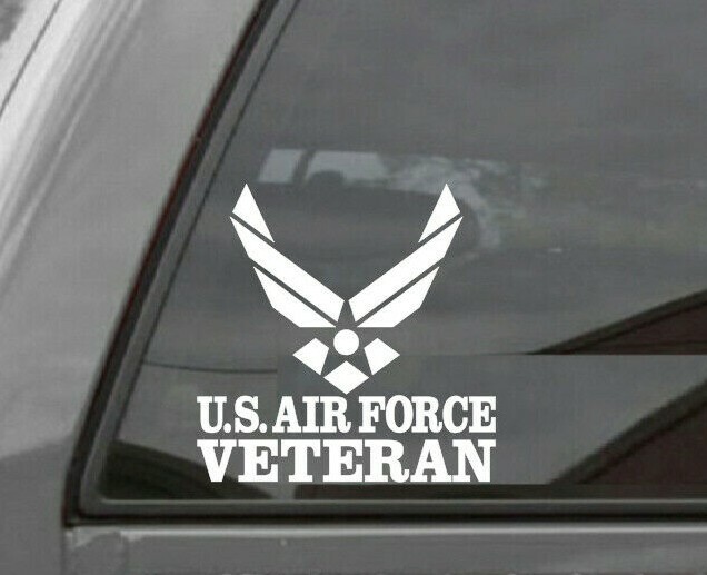 UNITED STATES AIR FORCE VETERAN Vinyl Window Decal USAF