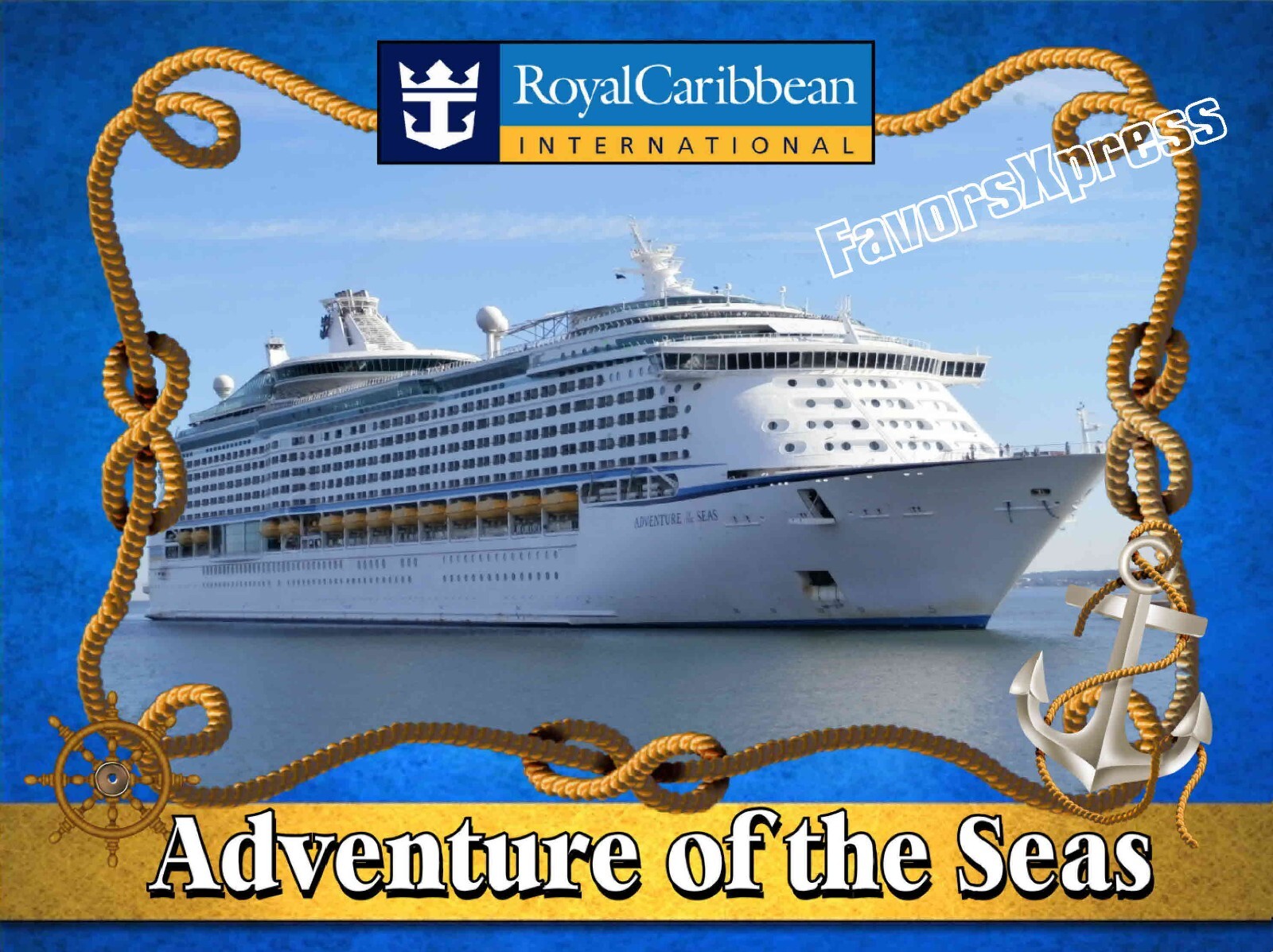 ROYAL CARIBBEAN ADVENTURE OF THE SEAS CRUISE SHIP PHOTO MAGNET 4 X 3 INCHES
