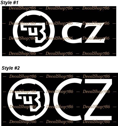 CZ Firearms -Hunting/Shooting/Outdoor Sports- Vinyl Die-Cut Peel N’ Stick Decals