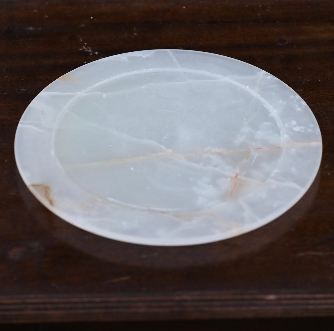 Vintage Marble Genuine Stone 13”  Set of 4 Charger Plates Various Colors