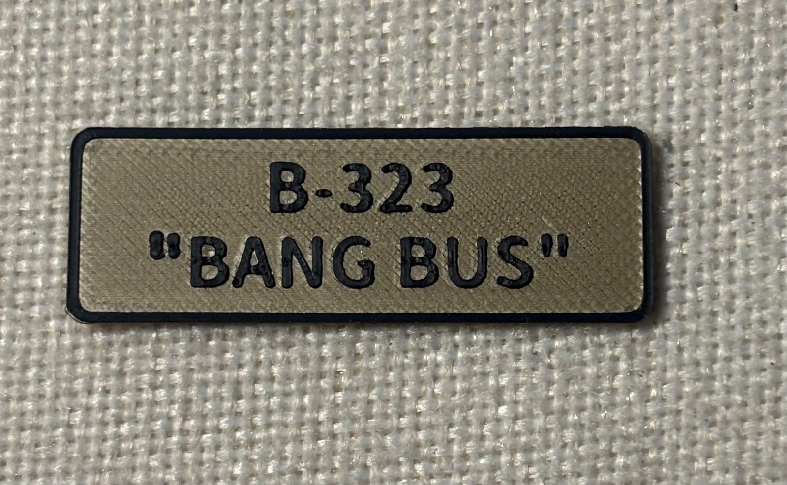 Single Custom 1-2 Line Plaque for 120mm 1:4 Scale Round