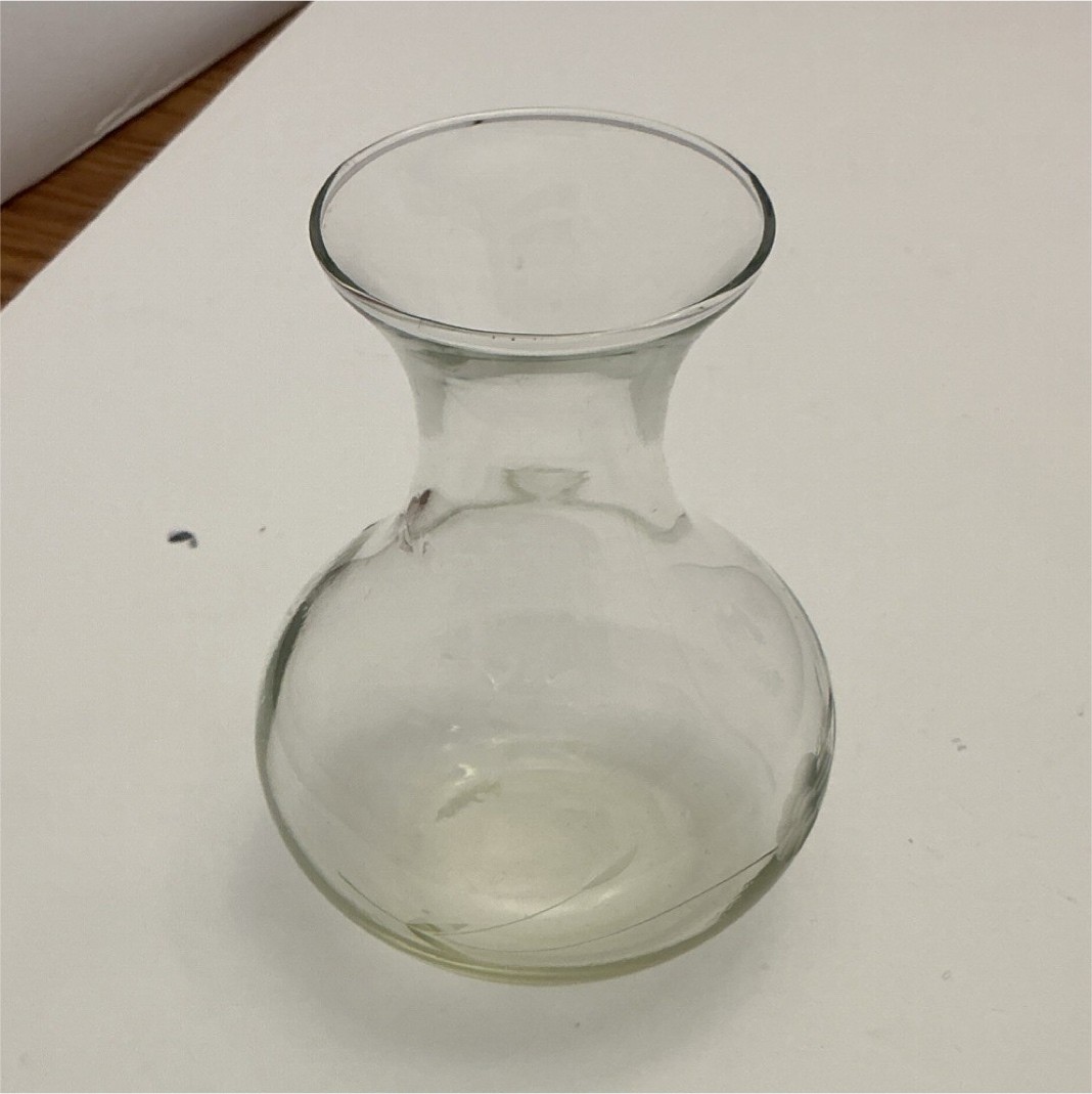 Clear Glass Bulb Bud Vase Polished Freestanding Less Than 6 in for Any Room