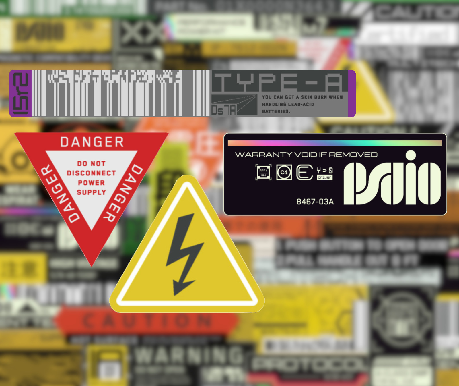 20/40 Cyberpunk Decal Stickers – Glossy Vinyl – Water Resistant Futuristic