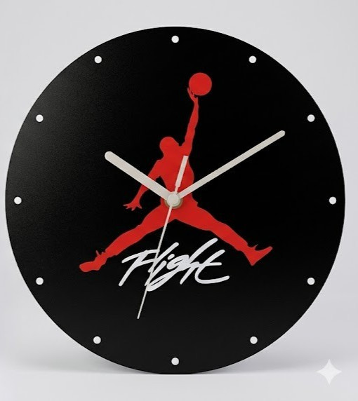 Customized Jordan Wall Clock With 1/6 Mini 3D Sneakers- Variety Styles Available