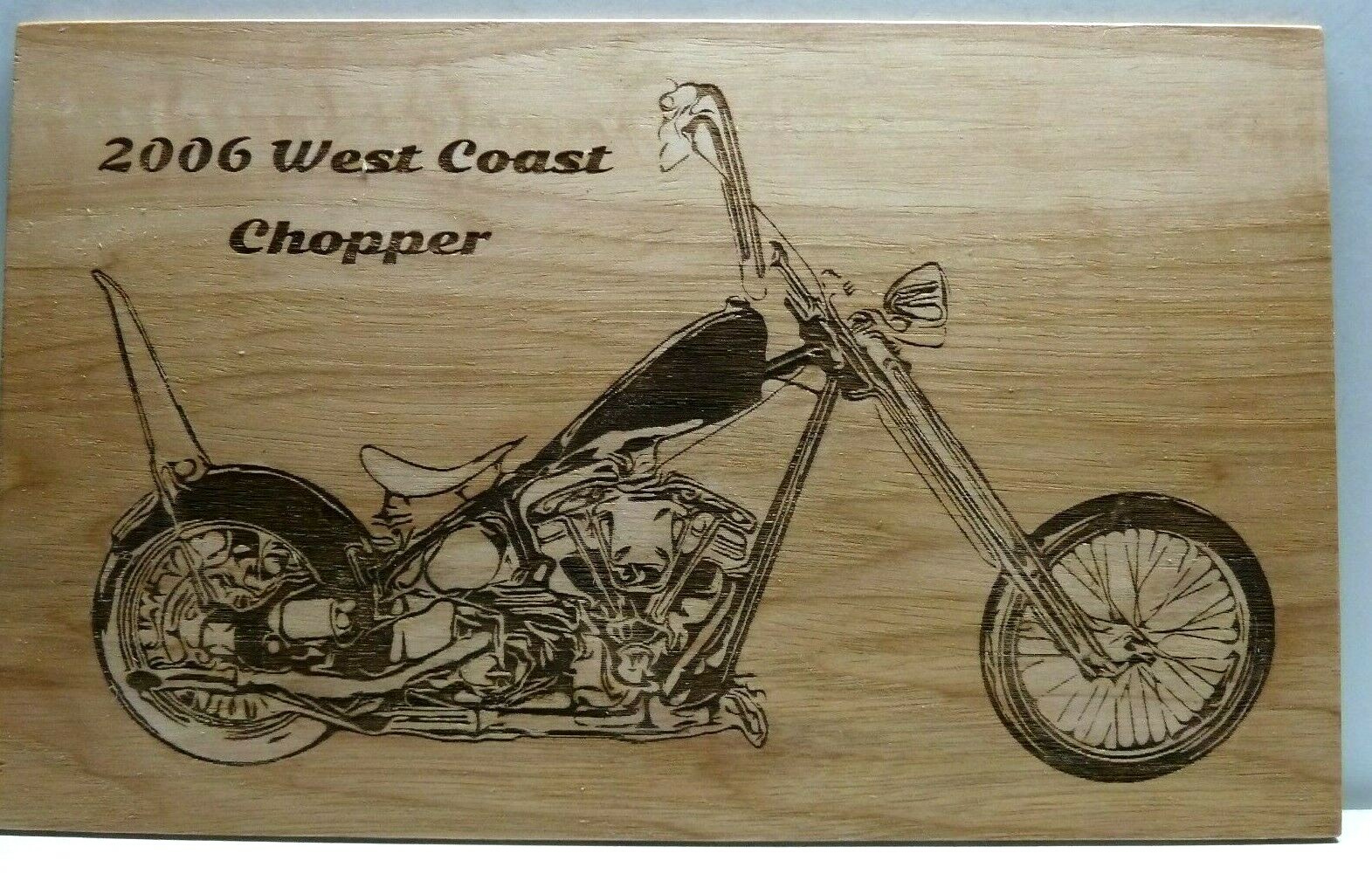 2006 West Coast Chopper Wood Engraved Plaque,Wall Art,Car Art,Wall Hanging