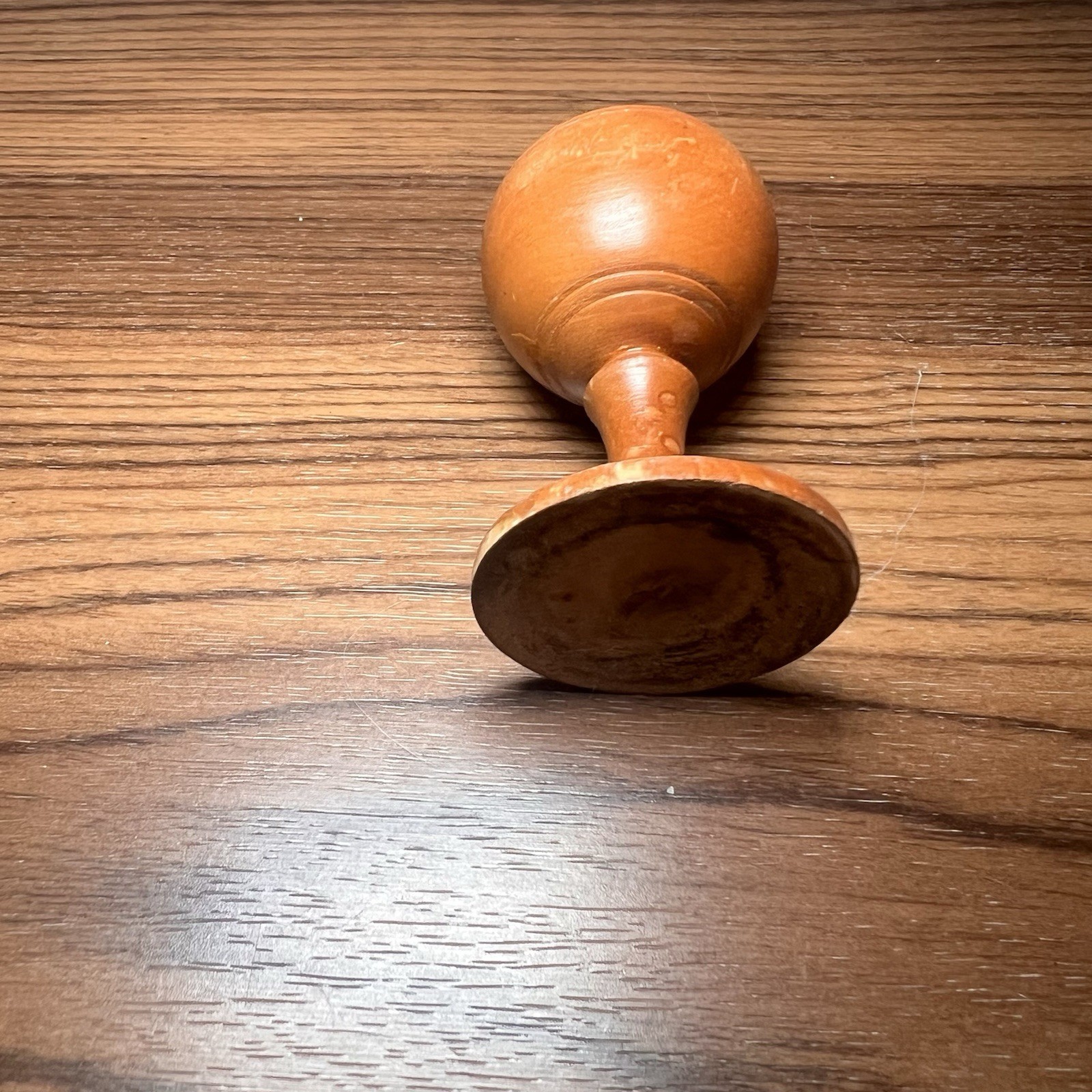 Wooden Goblet Wine Cup, Home Decor Art 2.5” in x 1” Church Miniature Vintage
