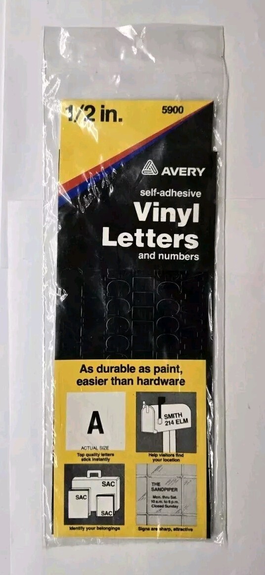 Avery 1/2″ Black Self Adhesive Vinyl Letters and Numbers, 434 Characters