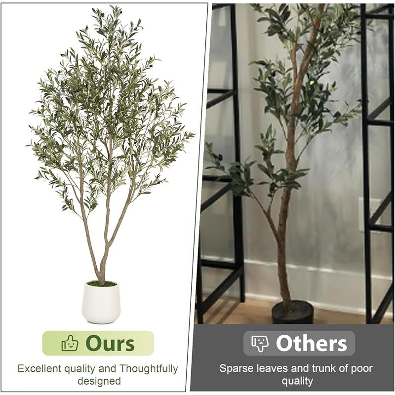 Artificial Olive Tree W/ Planter Indoor Home Decor Easy Care Faux Plant New