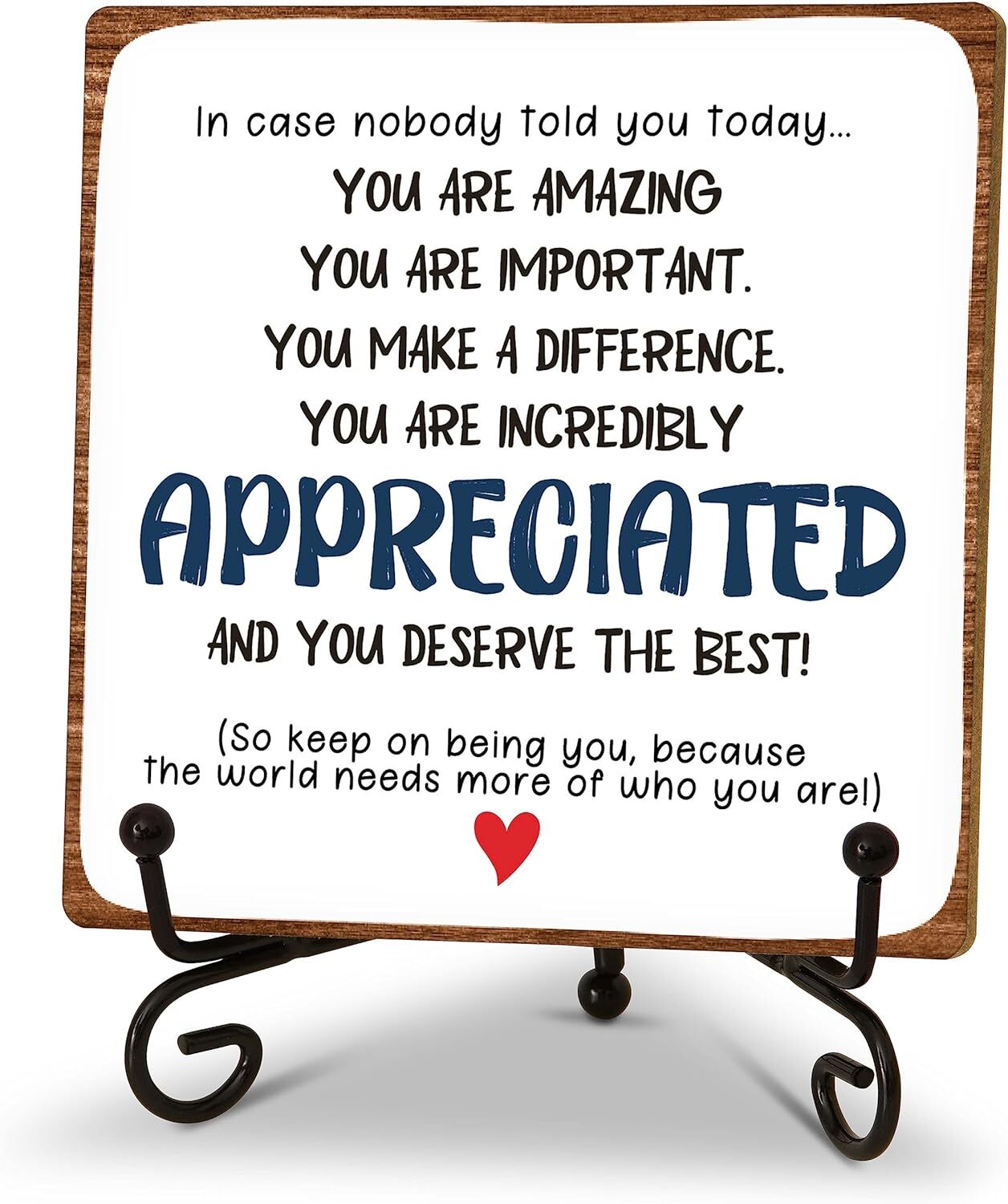 Inspirational Gifts for Women Men, Desk Decor Friend Coworker White