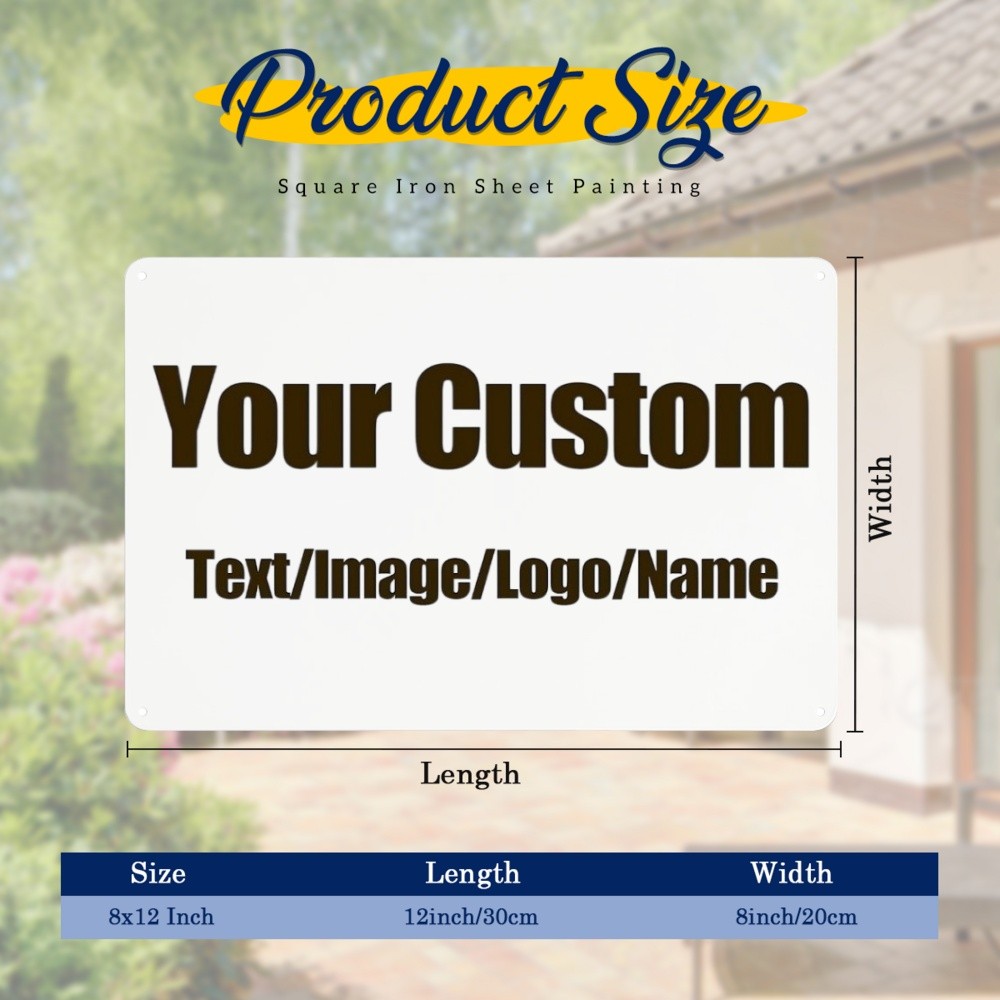 Horizontal Metal Sign |Dog Mom Decor,Add Logo Photo Text,USA Made Indoor Outdoor