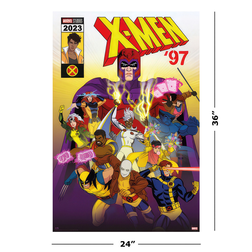 X-Men ’97 – Marvel Comics TV Show Poster (Character Montage) (Size: 24″ x 36″)