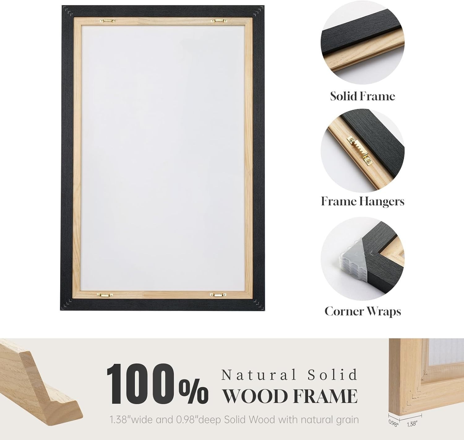 Contemporary 24×36 In Framed Abstract Art Set – Stunning Wall Decor for Any Room
