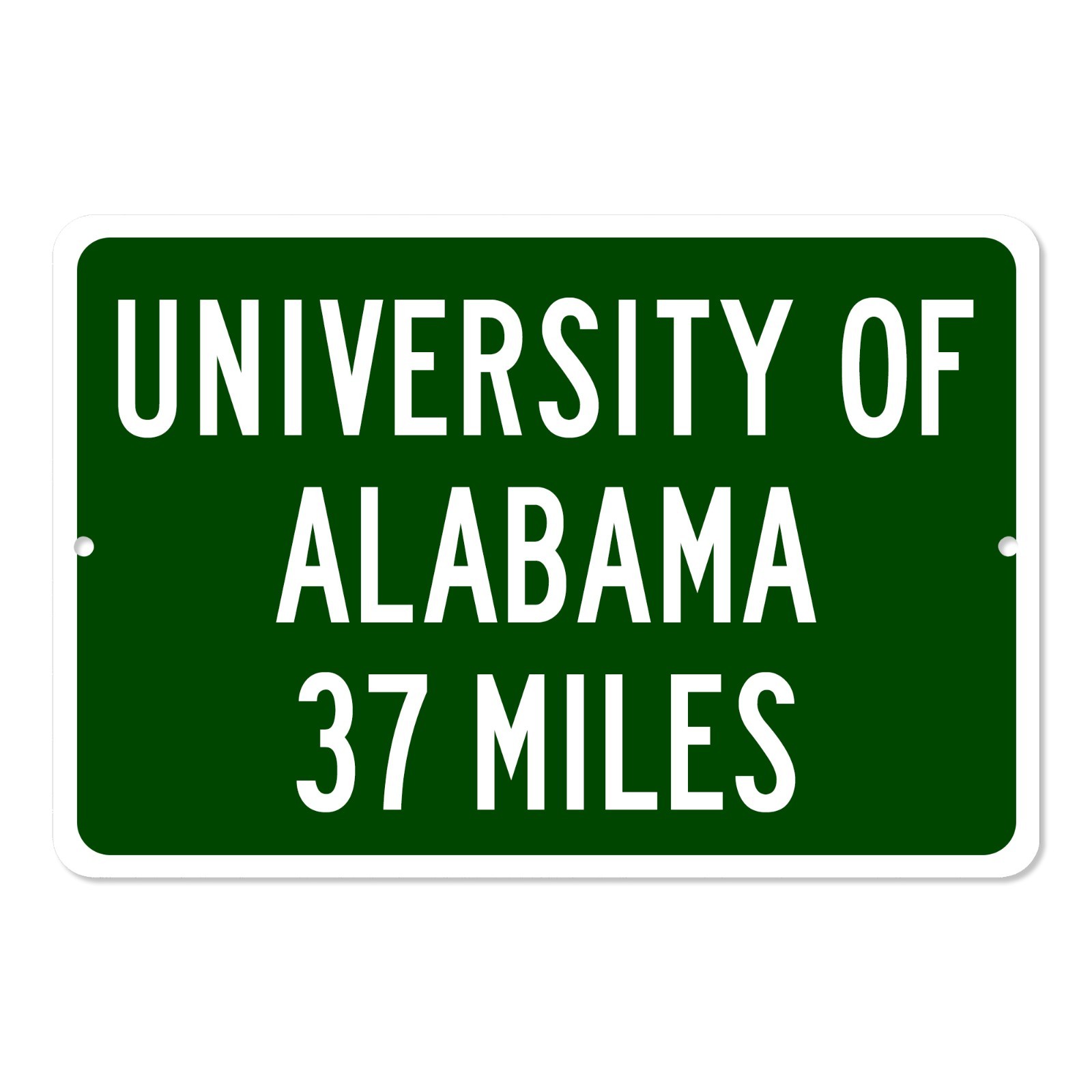 University of Alabama Custom Distance Mileage Highway Sign Crimson Tide Fan Gift