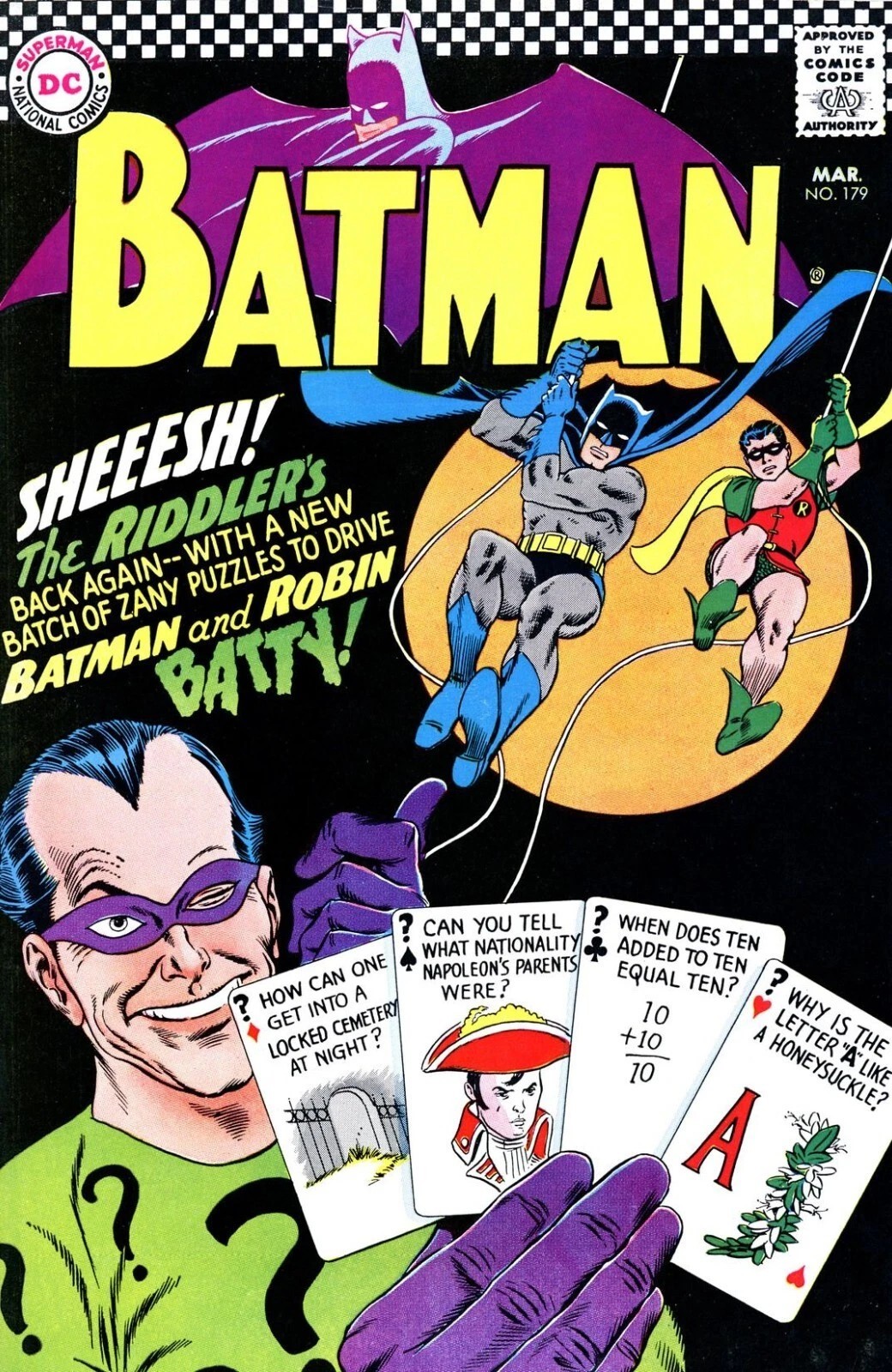 BATMAN #179 COMIC BOOK COVER Poster print 11″x17″ inches home art wall decor